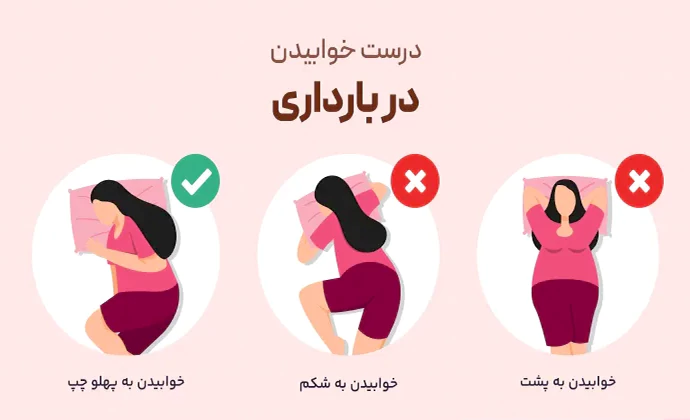 نحوه خوابیدن در بارداری دوقلویی